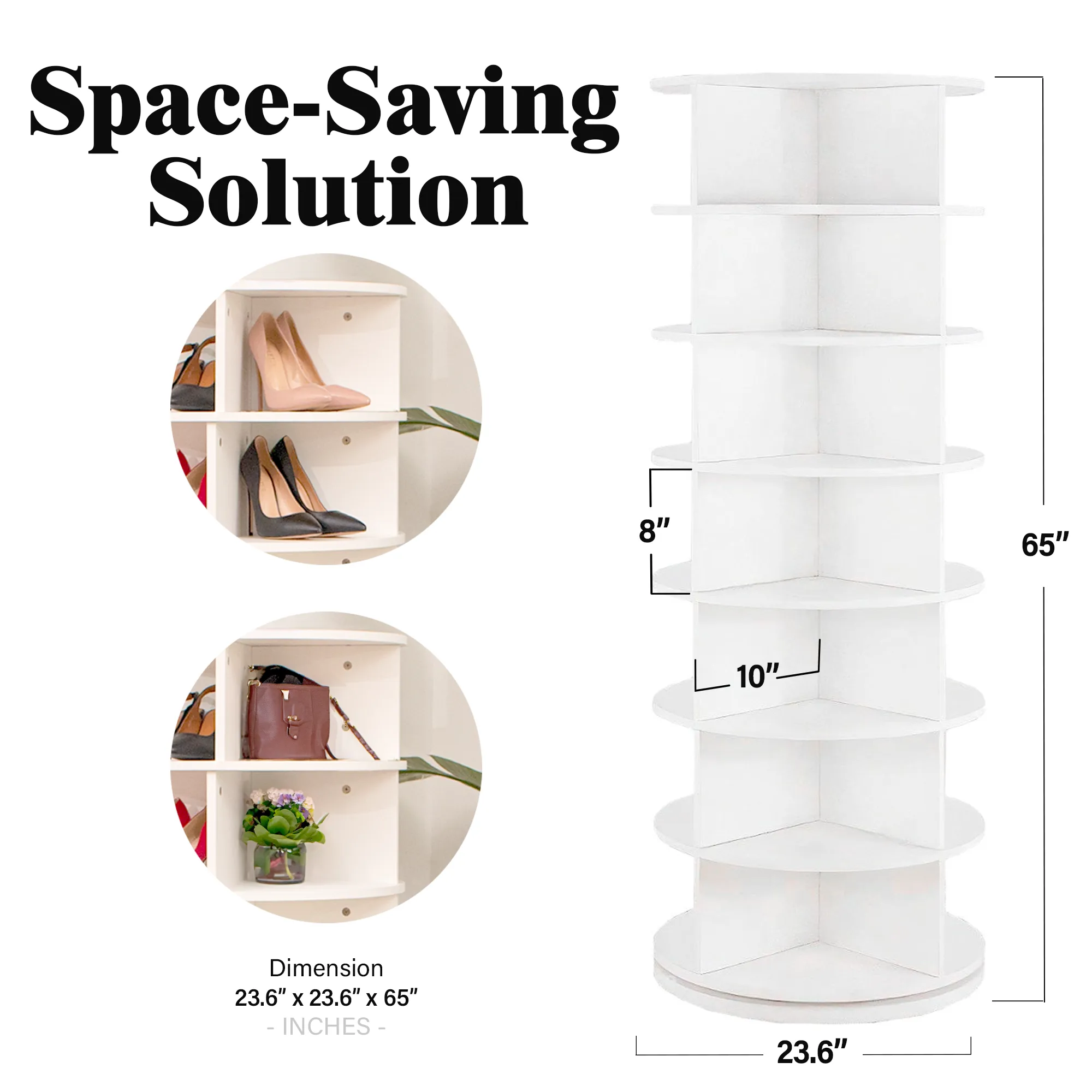 360° Rotating Shoe Rack