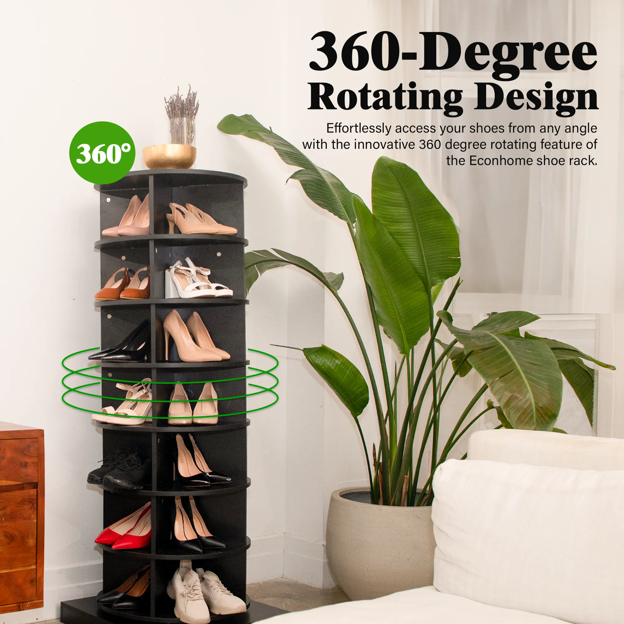 360° Rotating Shoe Rack