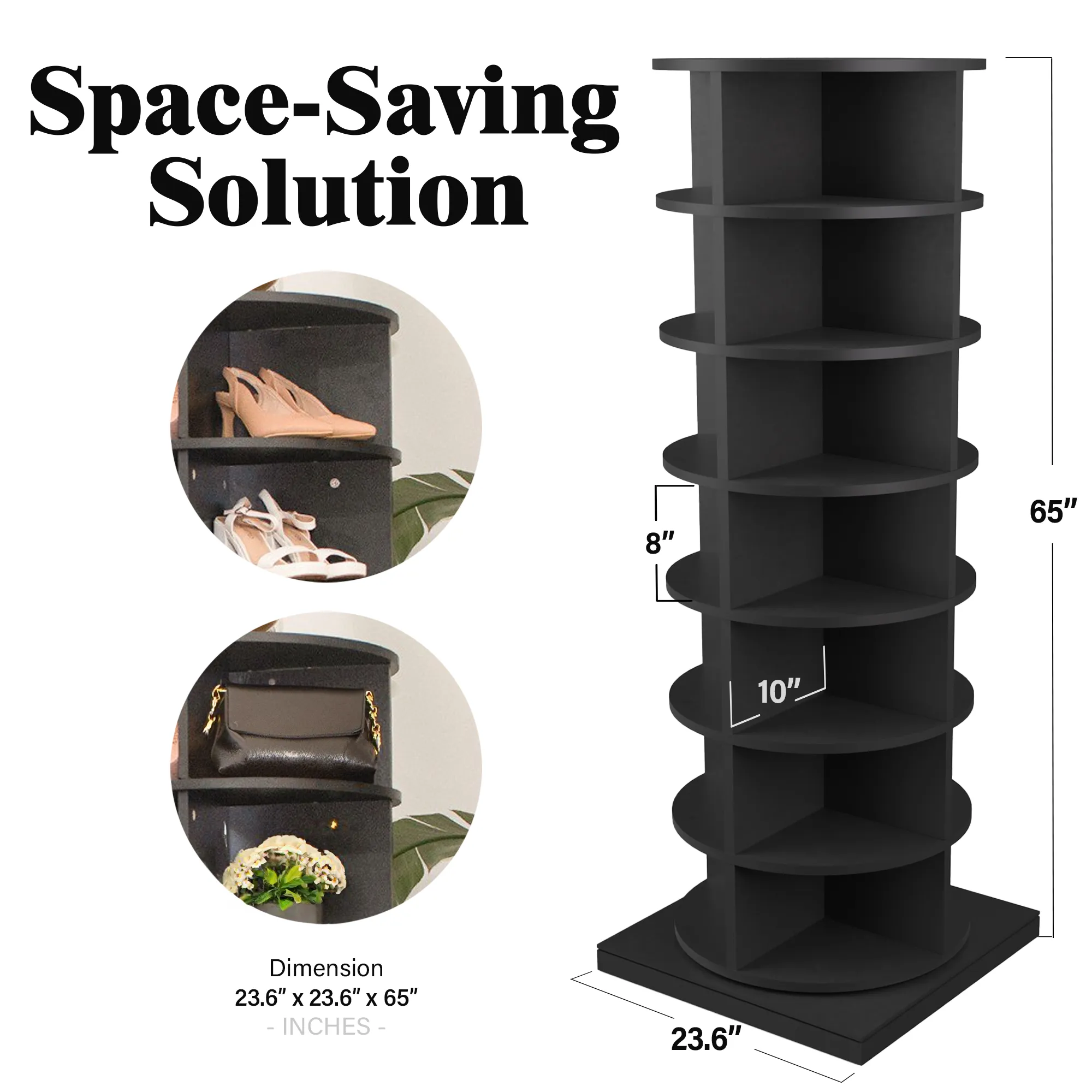 360° Rotating Shoe Rack