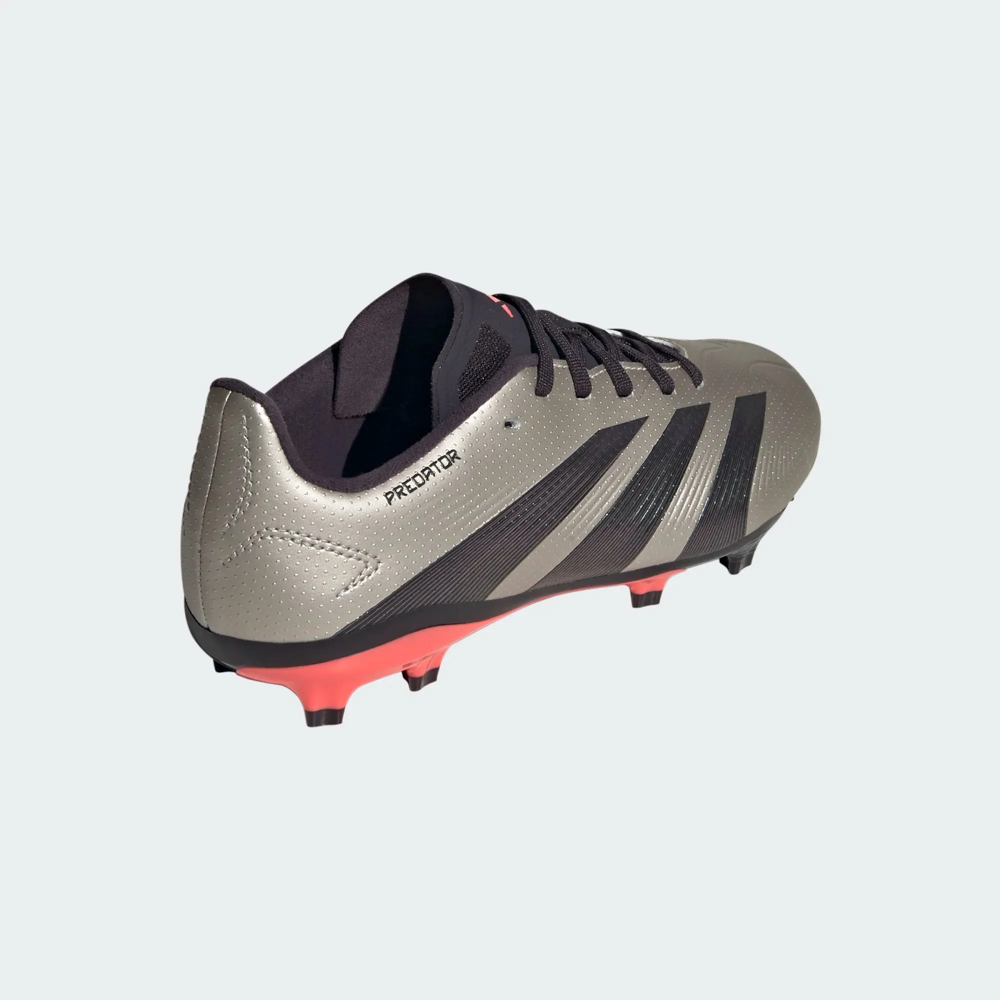 adidas Predator League FG Boots- Platinum/Black/Red- JUNIOR