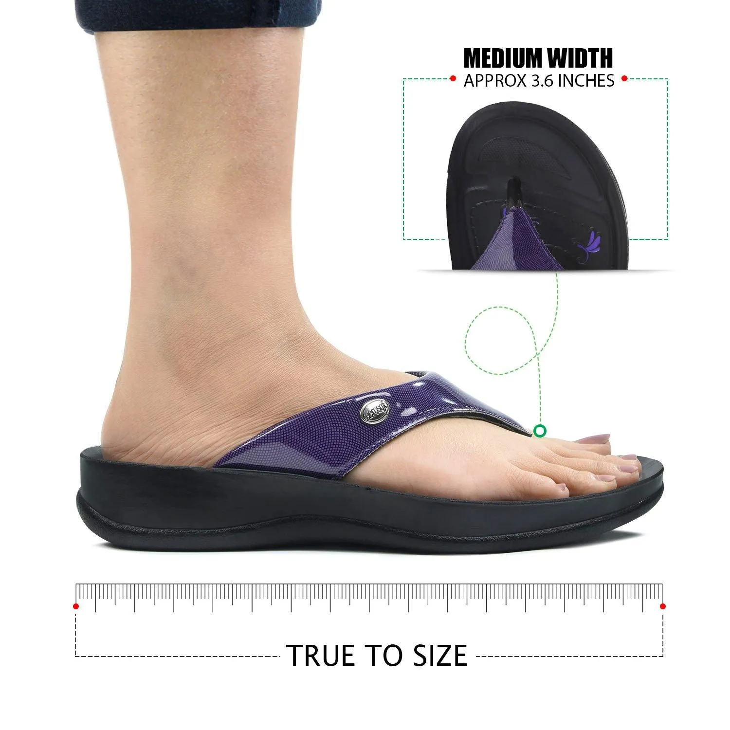 Aerosoft - Tempeve S5905 Trendy Boat Sandals - Outdoor Thong Arch Support Summer Sandals For Women