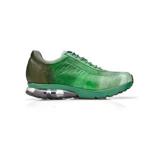 Belvedere George in Multi Pine Genuine Ostrich Hand-painted Sneakers