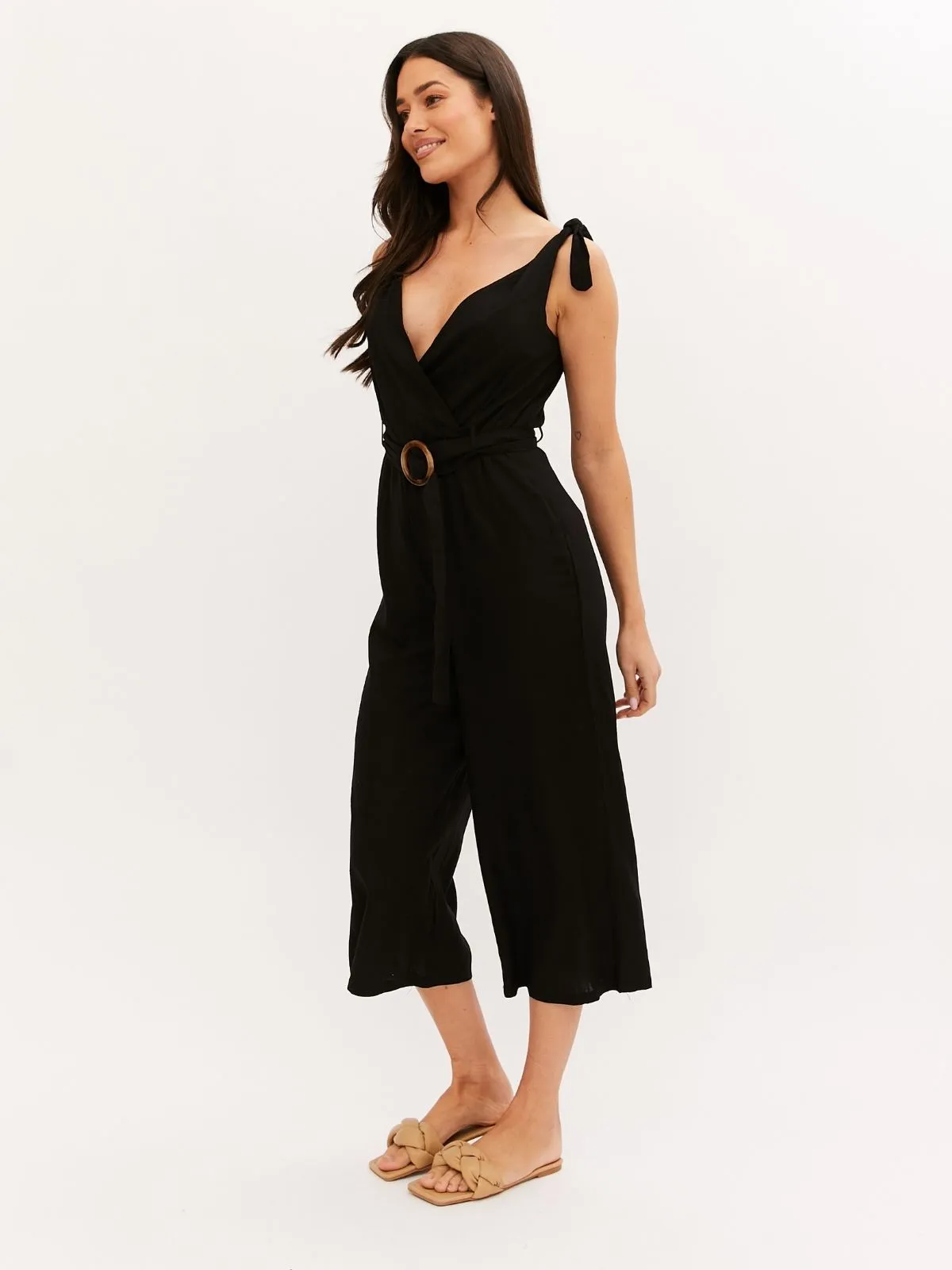 Blair Tie Strap Jumpsuit / Black