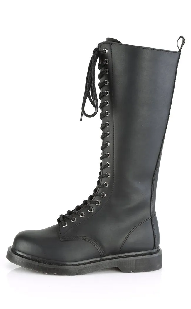 BOLT-400 Black Knee High Boots (AU Stock)