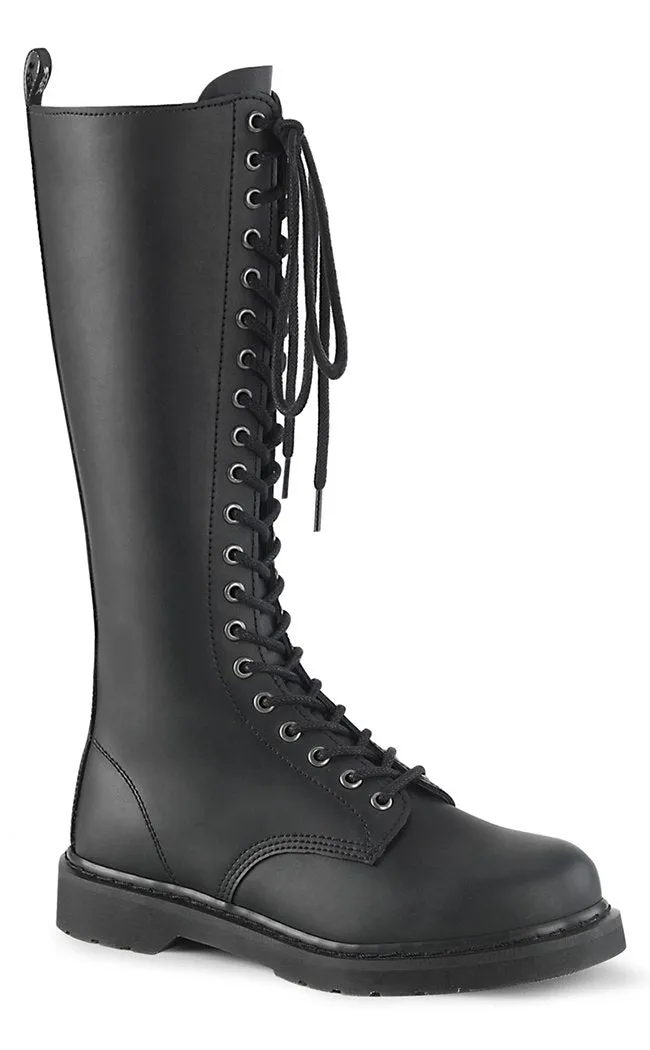 BOLT-400 Black Knee High Boots (AU Stock)