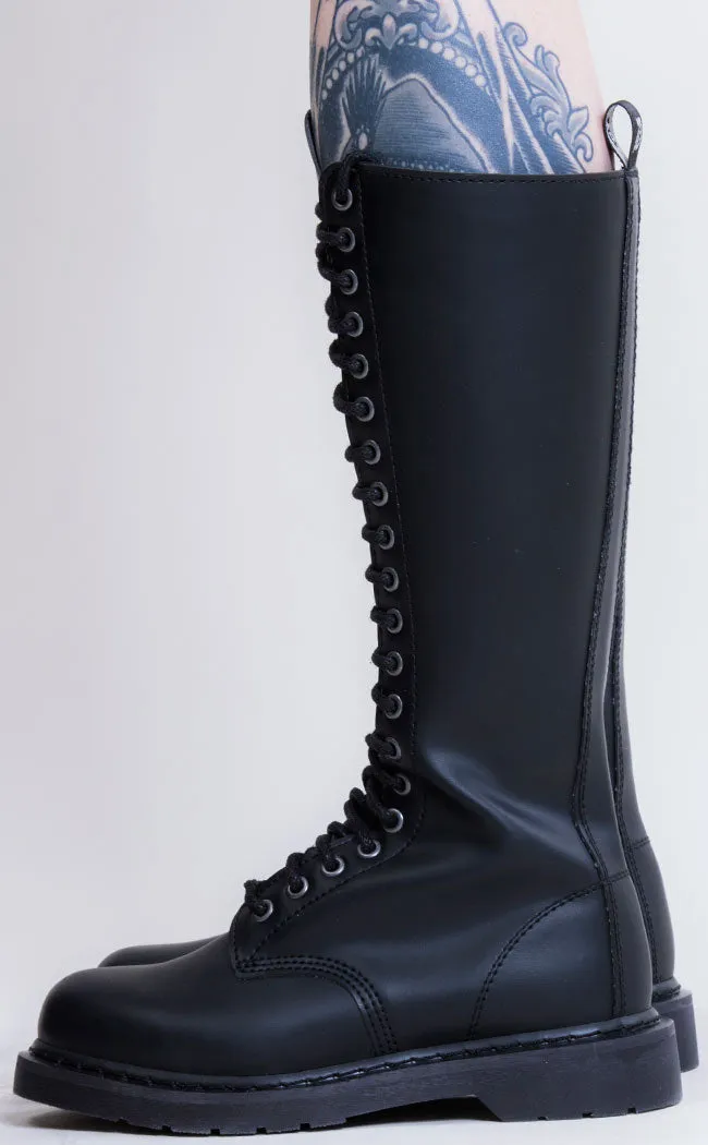 BOLT-400 Black Knee High Boots (AU Stock)