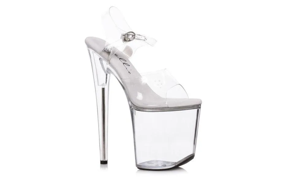 Clear Platform Sandal 8in