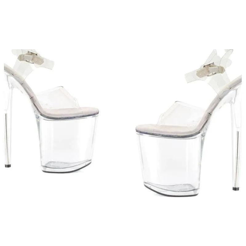 Clear Platform Sandal 8in