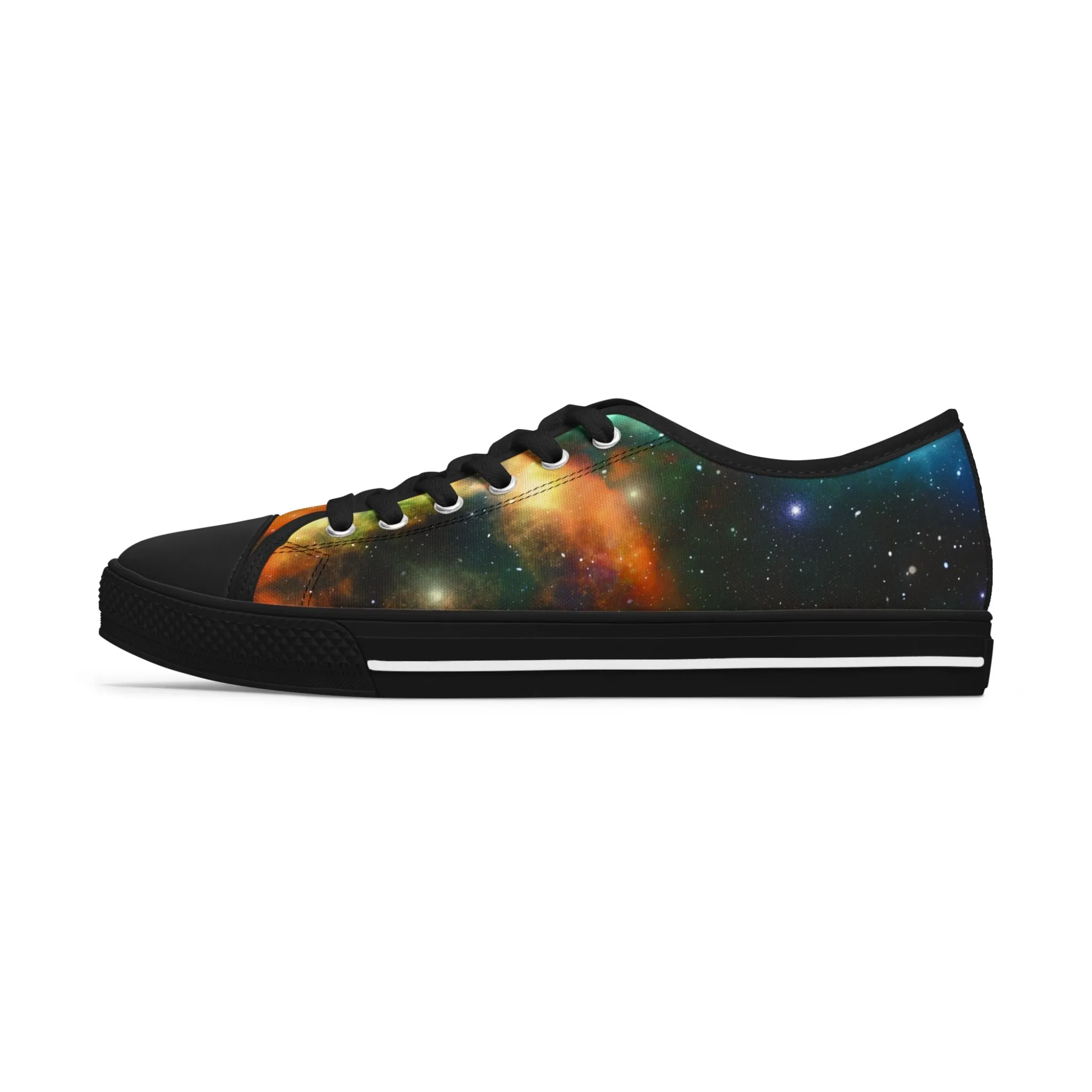 Colorful Galaxy Best Women's Sneakers, Best Women's Low Top Canvas Sneakers (US Size: 5.5-12)