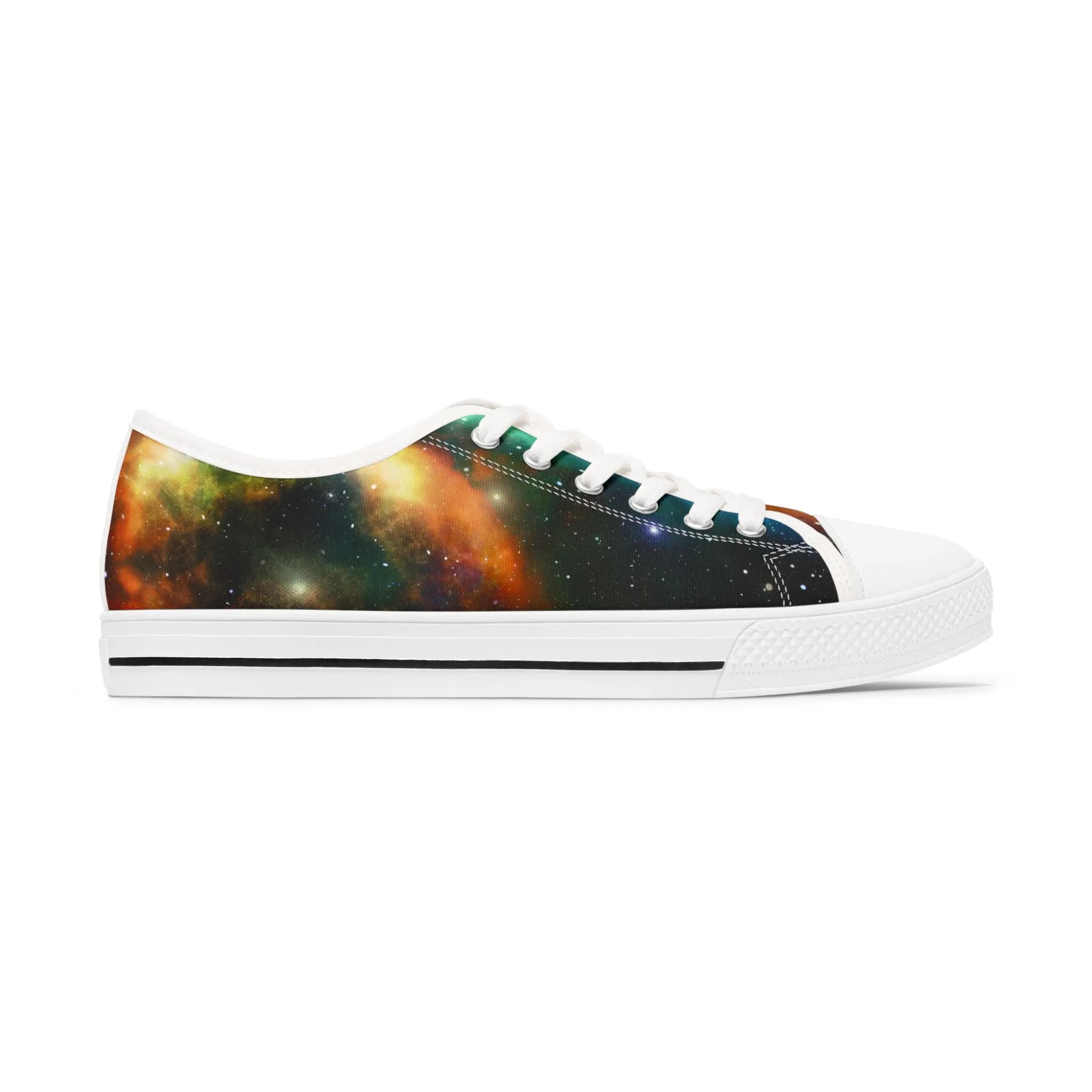 Colorful Galaxy Best Women's Sneakers, Best Women's Low Top Canvas Sneakers (US Size: 5.5-12)