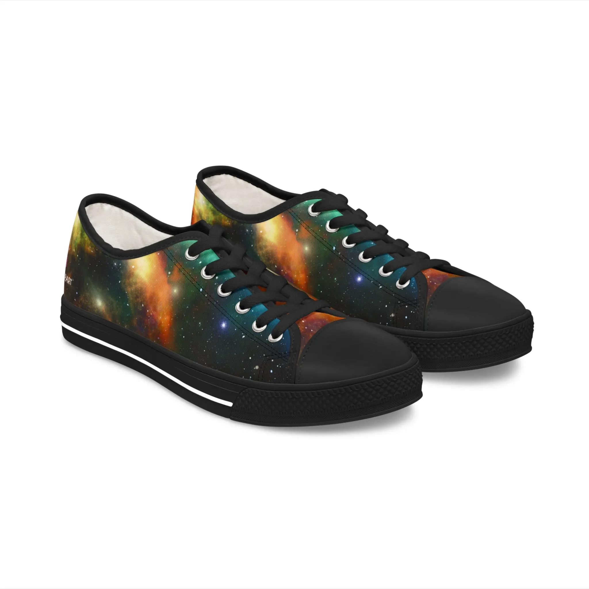 Colorful Galaxy Best Women's Sneakers, Best Women's Low Top Canvas Sneakers (US Size: 5.5-12)