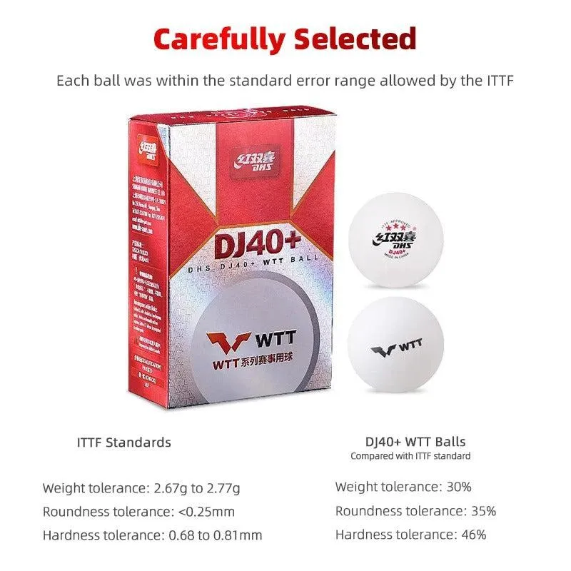 DHS DJ40  WTT Official 3 Star Table Tennis Ball