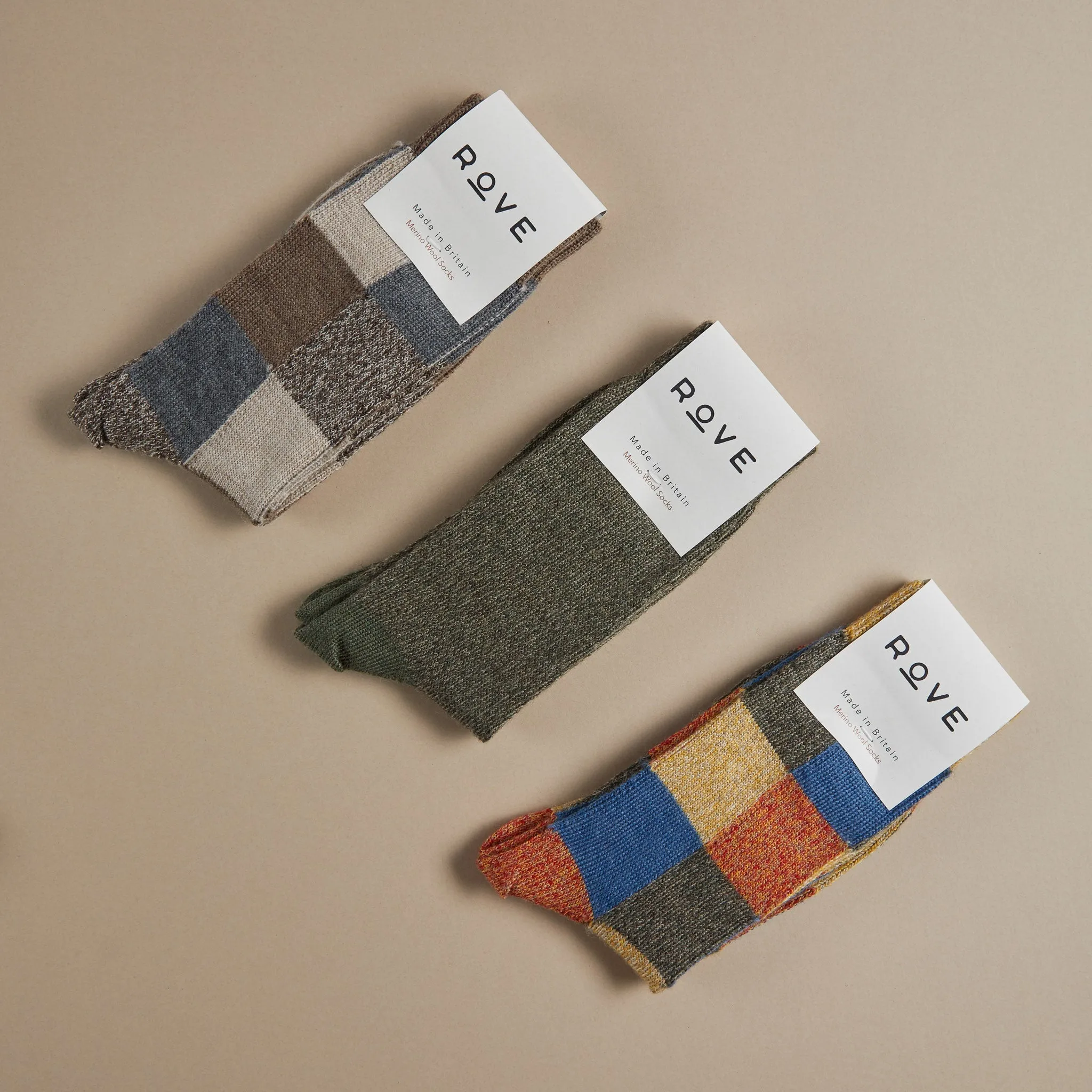 Fine Merino Wool Socks | Colour Patchwork