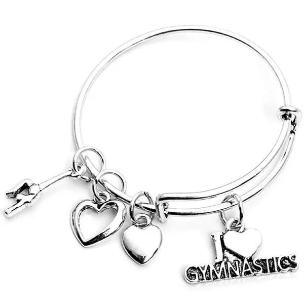 Girls Gymnastics Bangle Bracelet