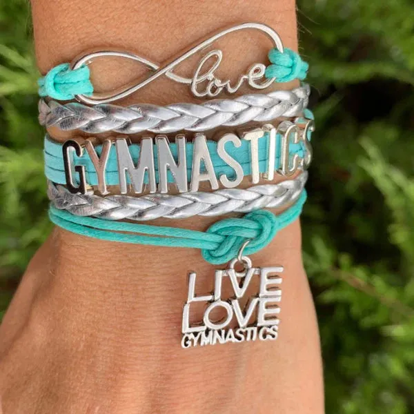 Girls Gymnastics Bracelet - Pick Charm