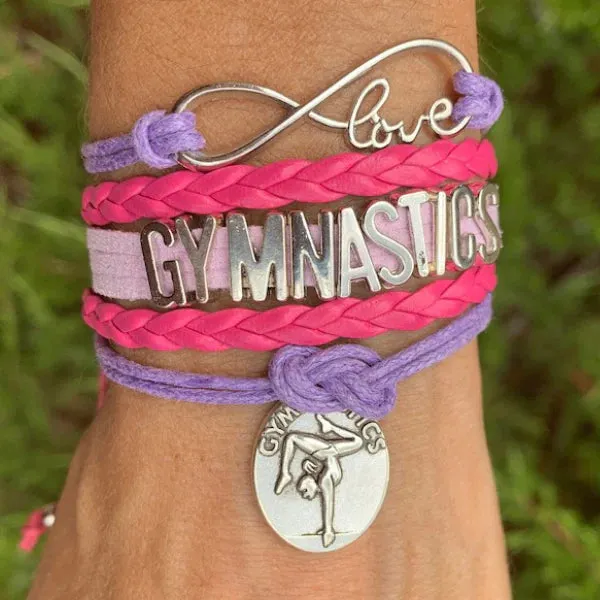 Girls Gymnastics Bracelet - Pick Charm