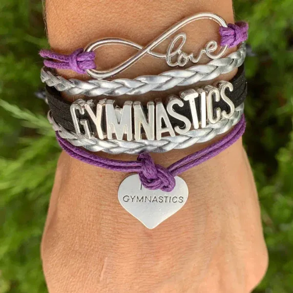 Girls Gymnastics Bracelet - Pick Charm