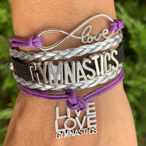 Girls Gymnastics Bracelet - Pick Charm