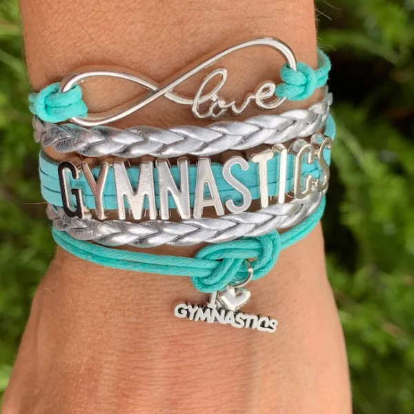 Girls Gymnastics Bracelet - Pick Charm