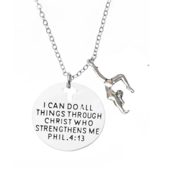 Gymnastics I Can Do All Things Through Christ Who Strengthens Necklace