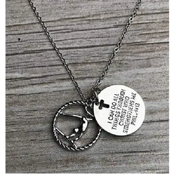 Gymnastics I Can Do All Things Through Christ Who Strengthens Necklace