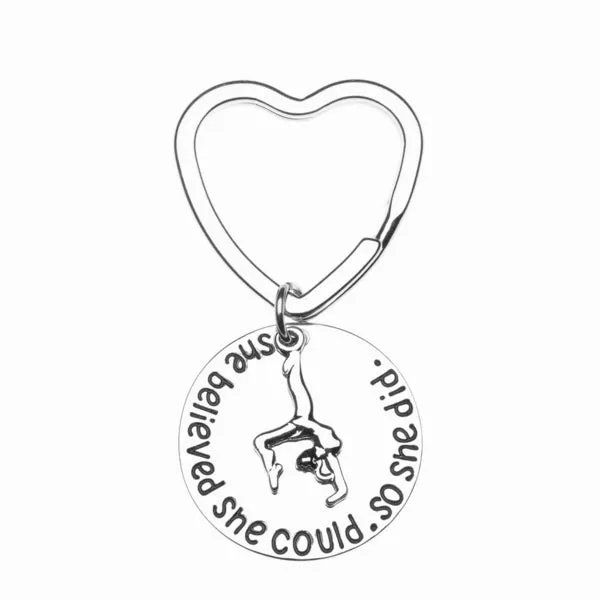 Gymnastics Keychain-  She Believed She Could So She Did Keychain