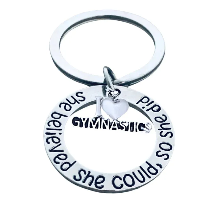 Gymnastics Keychain- She Believed She Could So She Did