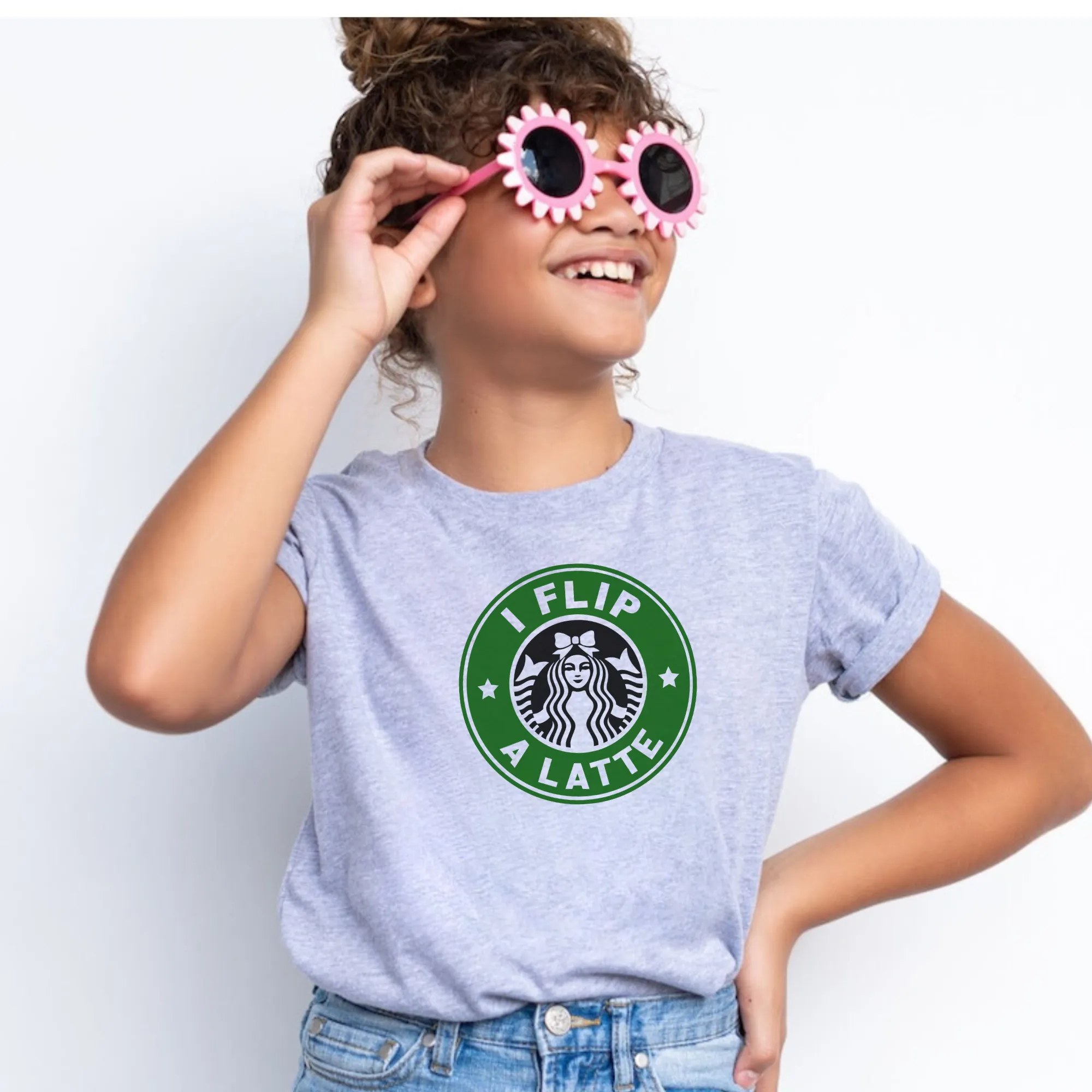 I Flip A Latte | Gymnastics Shirt for Girls