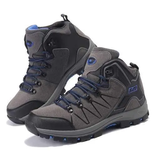 Men Comfy Outdoor Hiking High Top Athletic Shoes