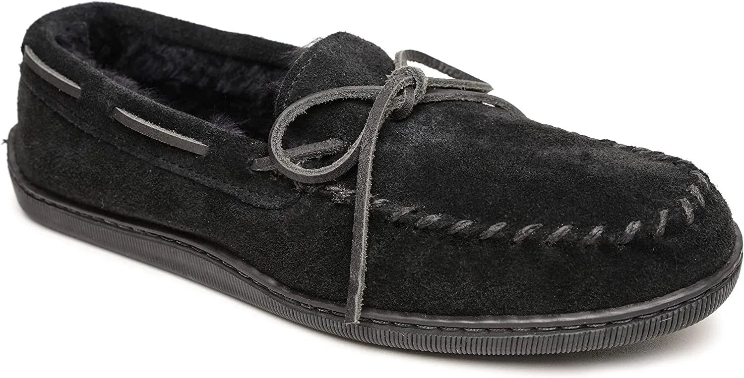 Minnetonka Men's Sheepskin Hardsole Moc