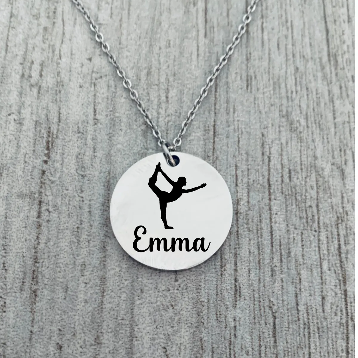 Personalized Engraved Gymnastics Necklace- Pick Style