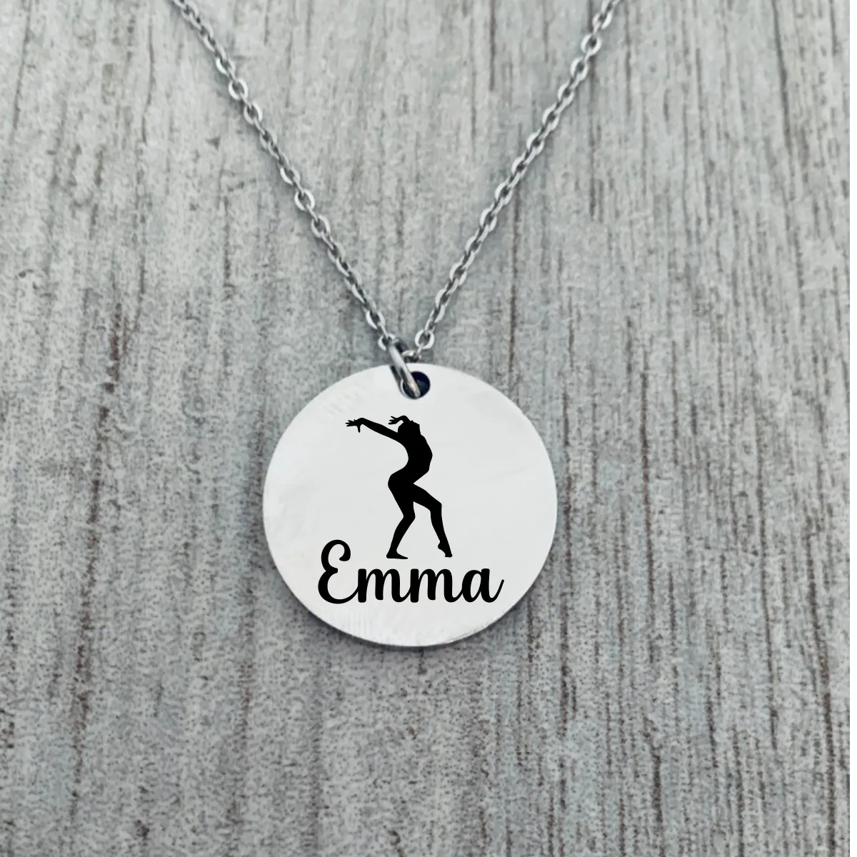 Personalized Engraved Gymnastics Necklace- Pick Style