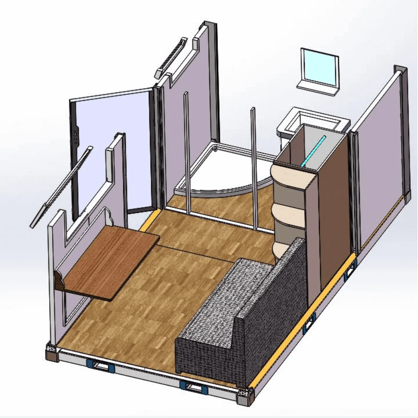 Portable Office with Bedroom and Bathroom