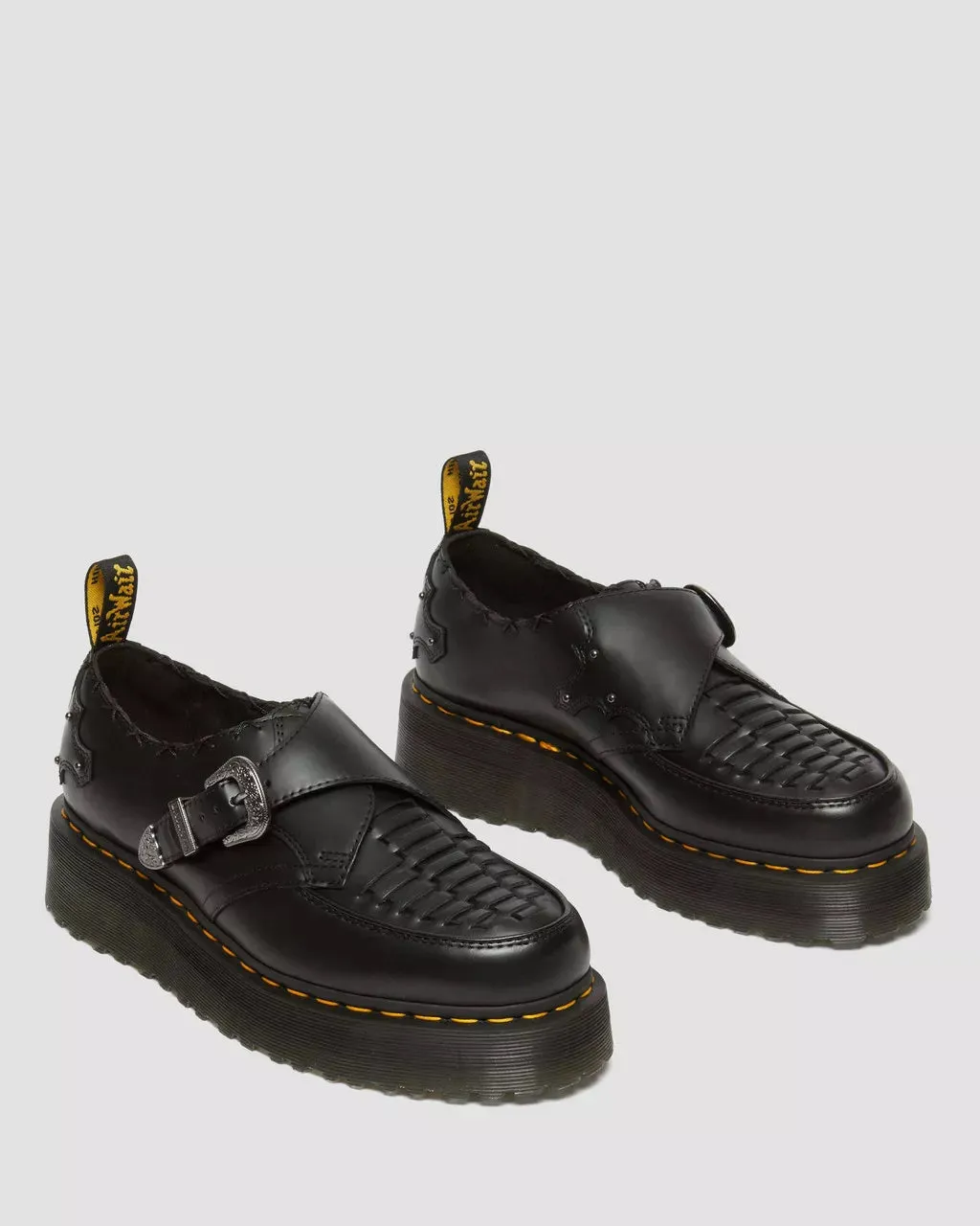 Ramsey Woven Smooth Leather Platform Creepers