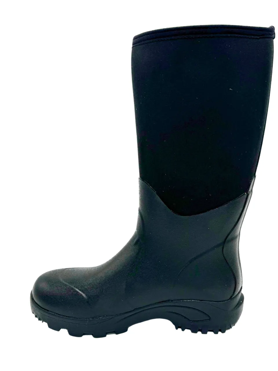 Rubber Boots: Men's 14" Neoprene/Rubber Boot- Black [Soft Toe] 9913SF