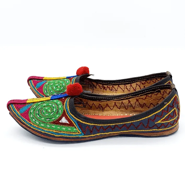 Spiral Path Handcrafted Harem House Slippers