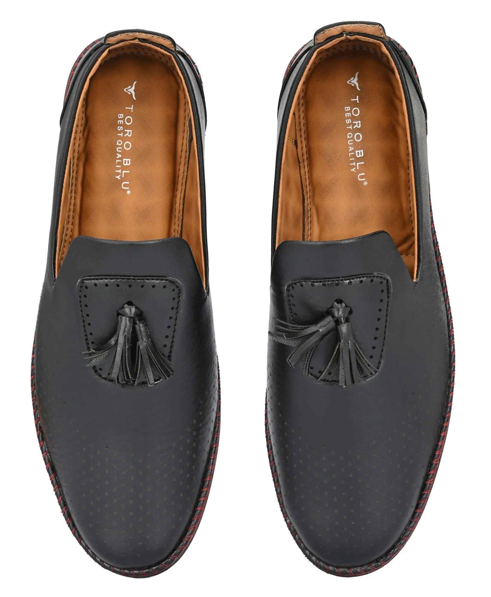 Toro Blu Leather Loafers