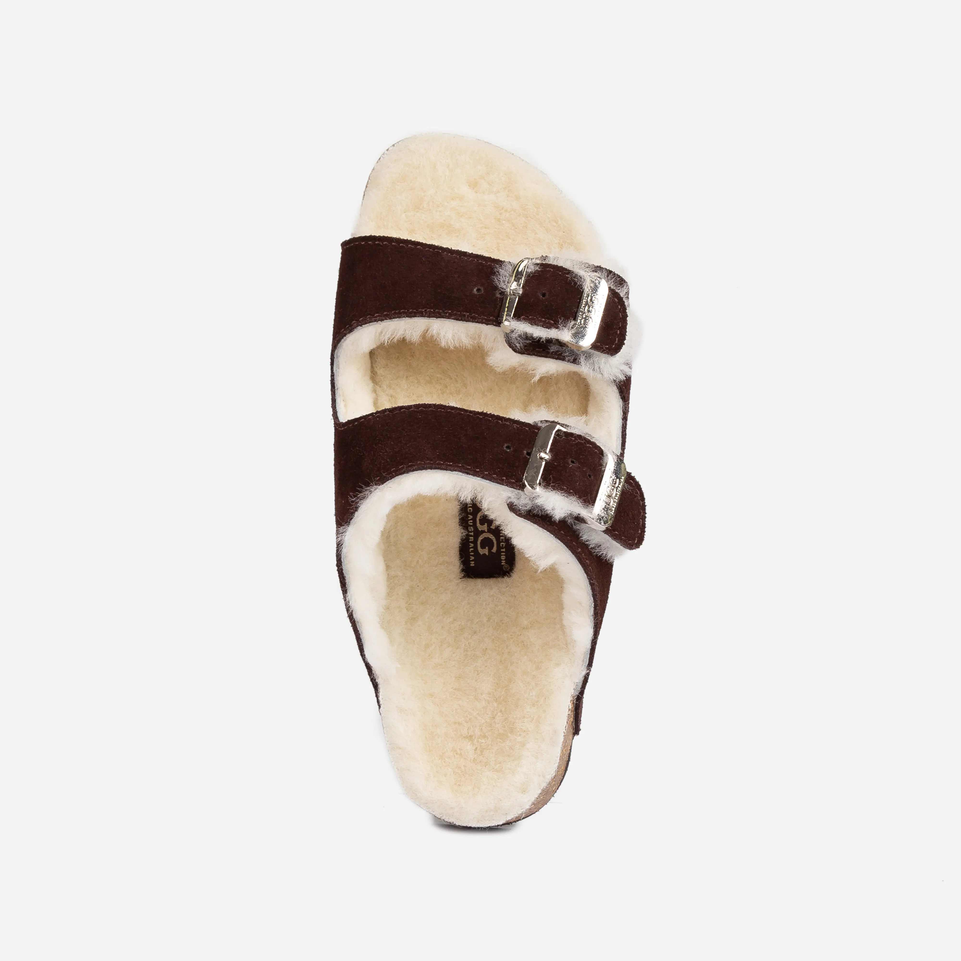 UGG Aussie Shearling Buckled Sandals