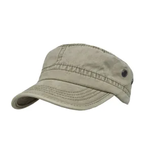 Washed Cotton Cadet Cap Vintage Military Army Hat Mens Womens YZ40122