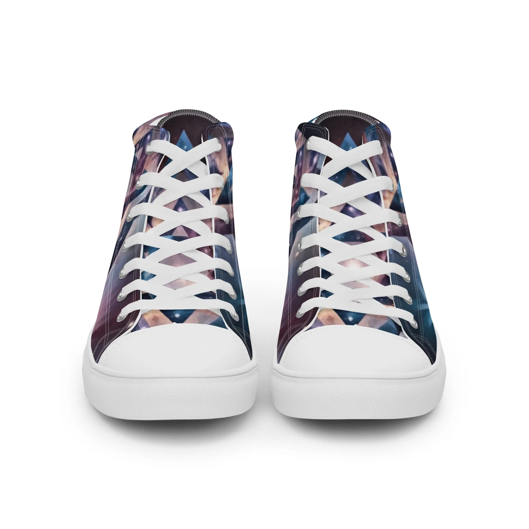 Women’s High Top Canvas Shoes - Cosmic Star of David Magen David