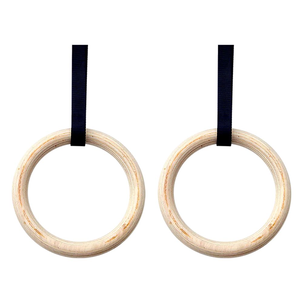 Wooden Gymnastic Rings Olympic Gym Strength Training