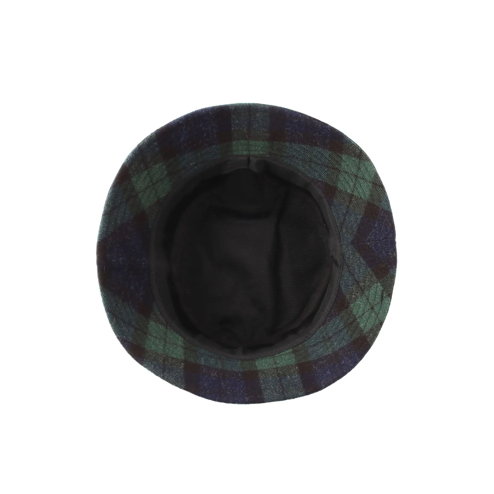 Wool Plaid Tartan Bucket Fedora Hat Winter Check Cap KRB1292